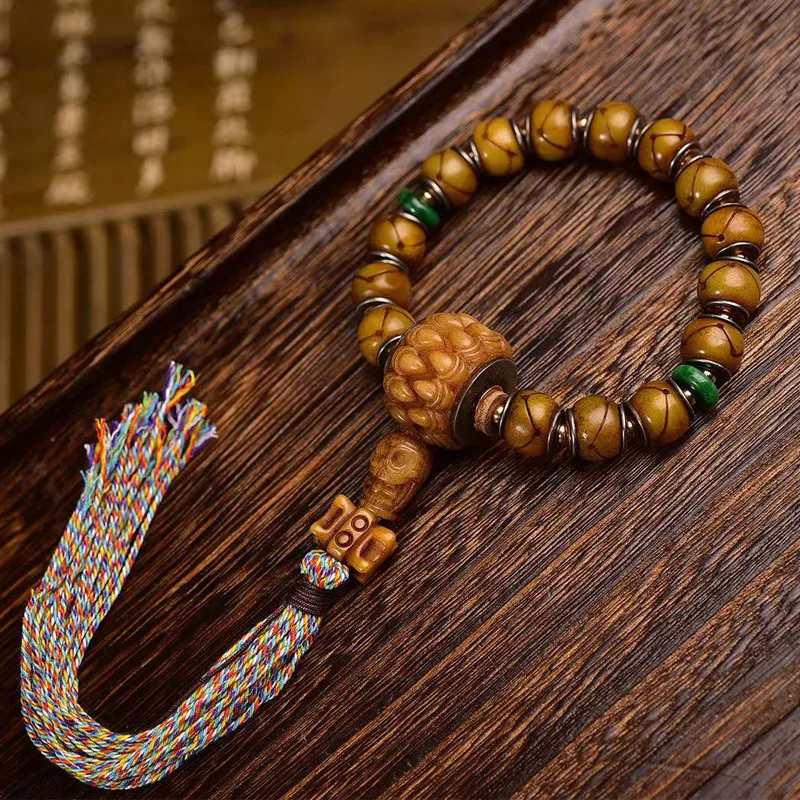 

Materials Old Silver Inlaid Backflow Bone Single-Wrap Bracelet Beads Men And Women Crafts Tibetan Vintage Brac