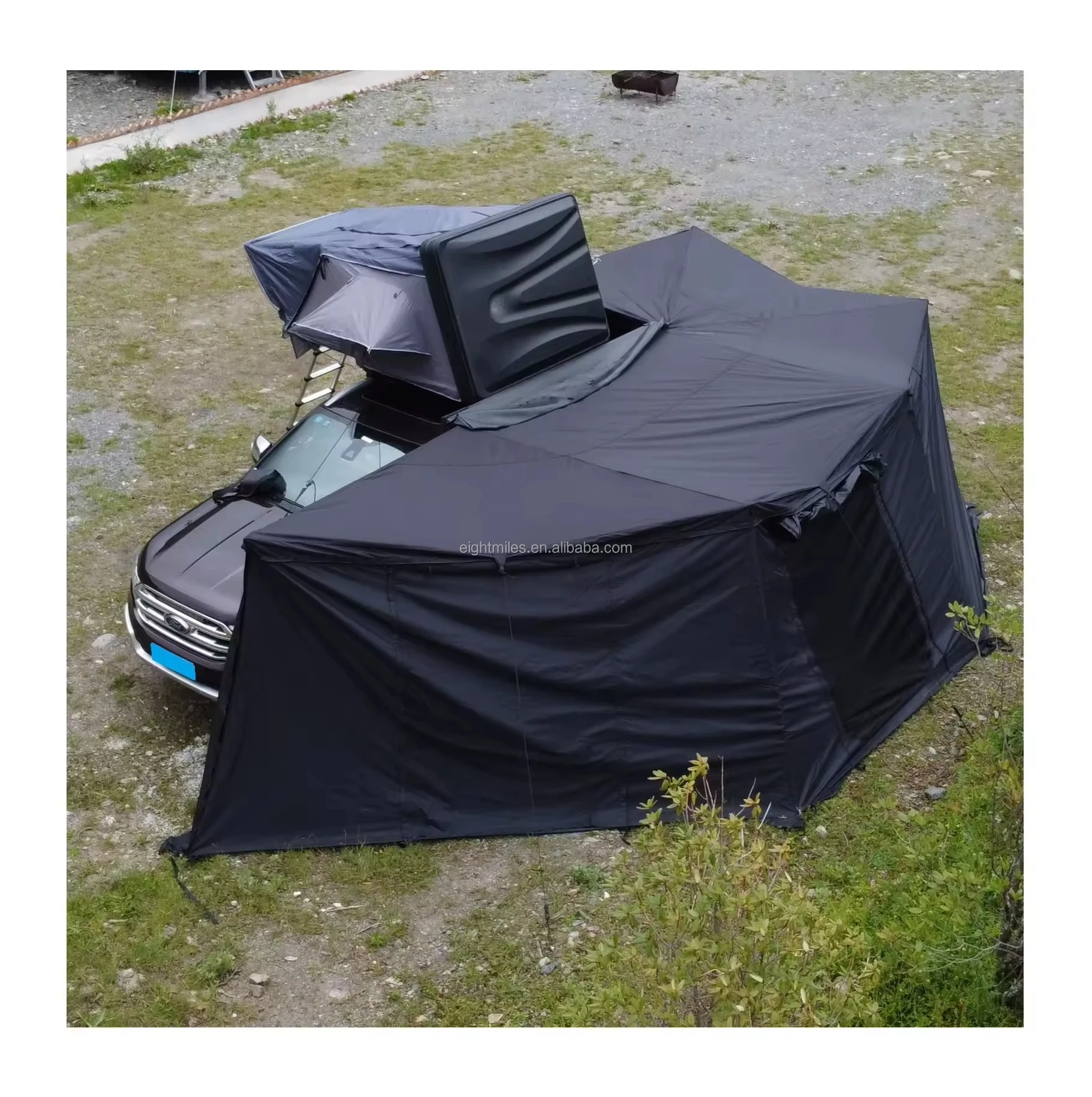 270 Car Degrees,Factory Custom Fully Automatic Car Sunshade Summer Tent Mobile Car Canopy with Sun Protection,With LED light