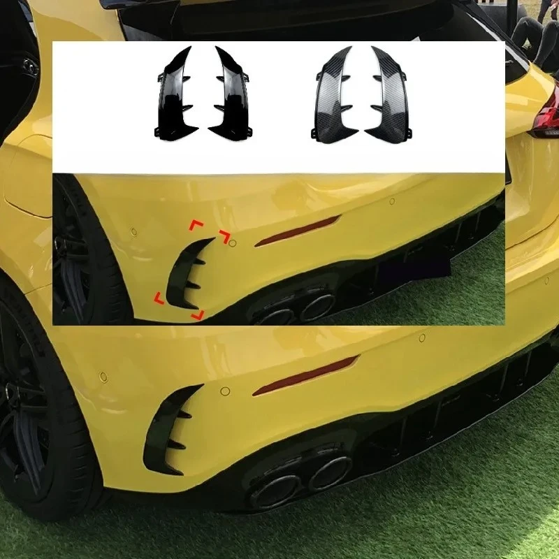 Car Rear Wind Knife For Mercedes Benz A-Class A180 A200 A220 W177 Hatchback 2018+ Amg Spoiler Diffuser Splitters Car Accessories