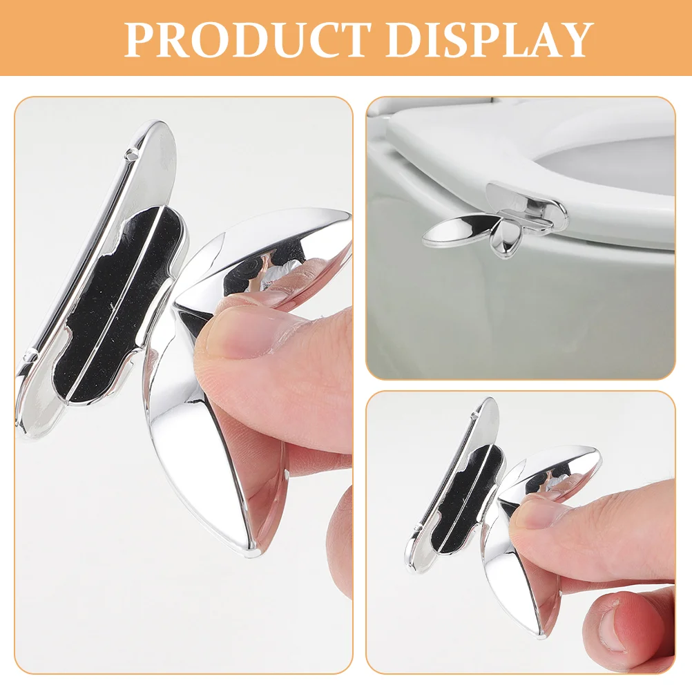 Butterfly Toilet Lid Lifter Hinges Handles Bowl Acrylic Lavatory Seats for Travel Tool Bathroom