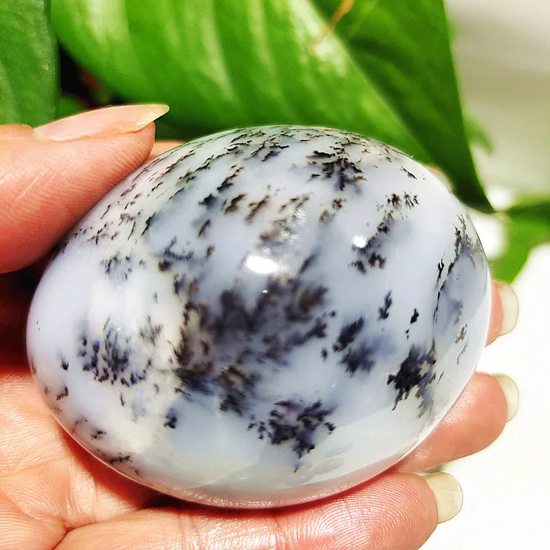 Natural Crystal Dendritic Opal Palm Stone Spiritual Reiki Meditation healing Crystals and Ornaments FengShui Room Decor Home