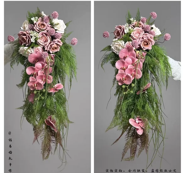 Props, water drops, hand-held flowers, wedding simulation flowers, licensing bouquets, waterfalls, hot niche special mix and mat