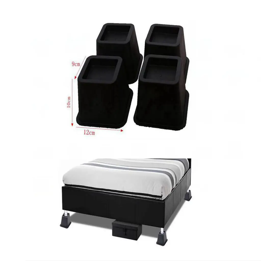 Bed Lifter Stable Plastic Modular Riser Set for Under Bed Storage Expand Full Size Bed Frame Accessories