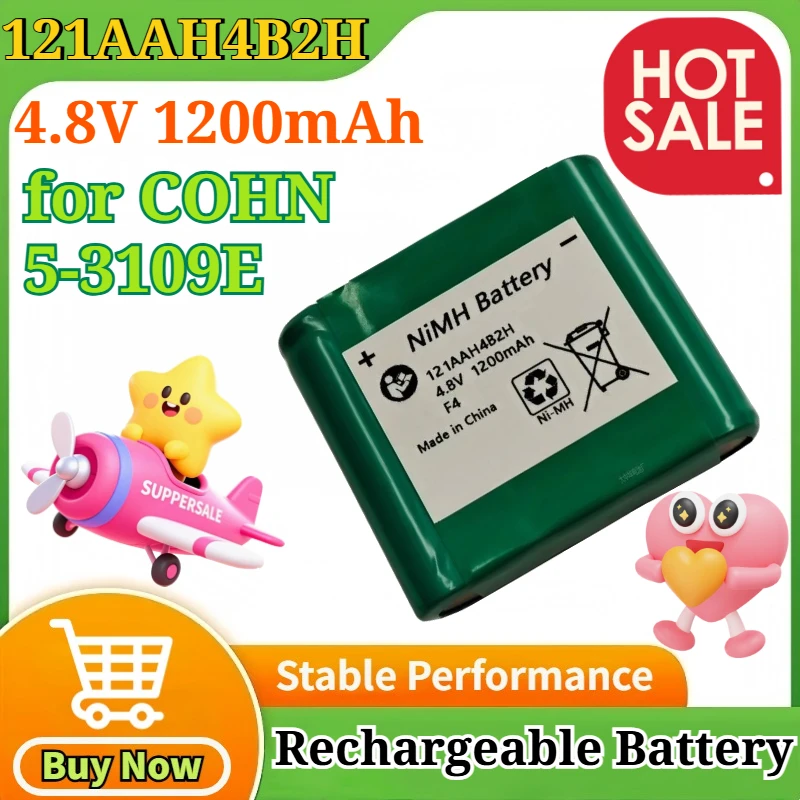 

121AAH4B2H 4.8V 1200mAh for COHN 5-3109E Rechargeable NiMH Battery Pack Motherboard Battery New Quality Convenient and Efficient