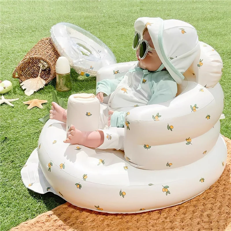 

Inflatable Baby Seats Built in Air Pump Infant Back Support Baby Chair Sofa For Sitting Up Multi-use Toddler Floor Seater Gifts