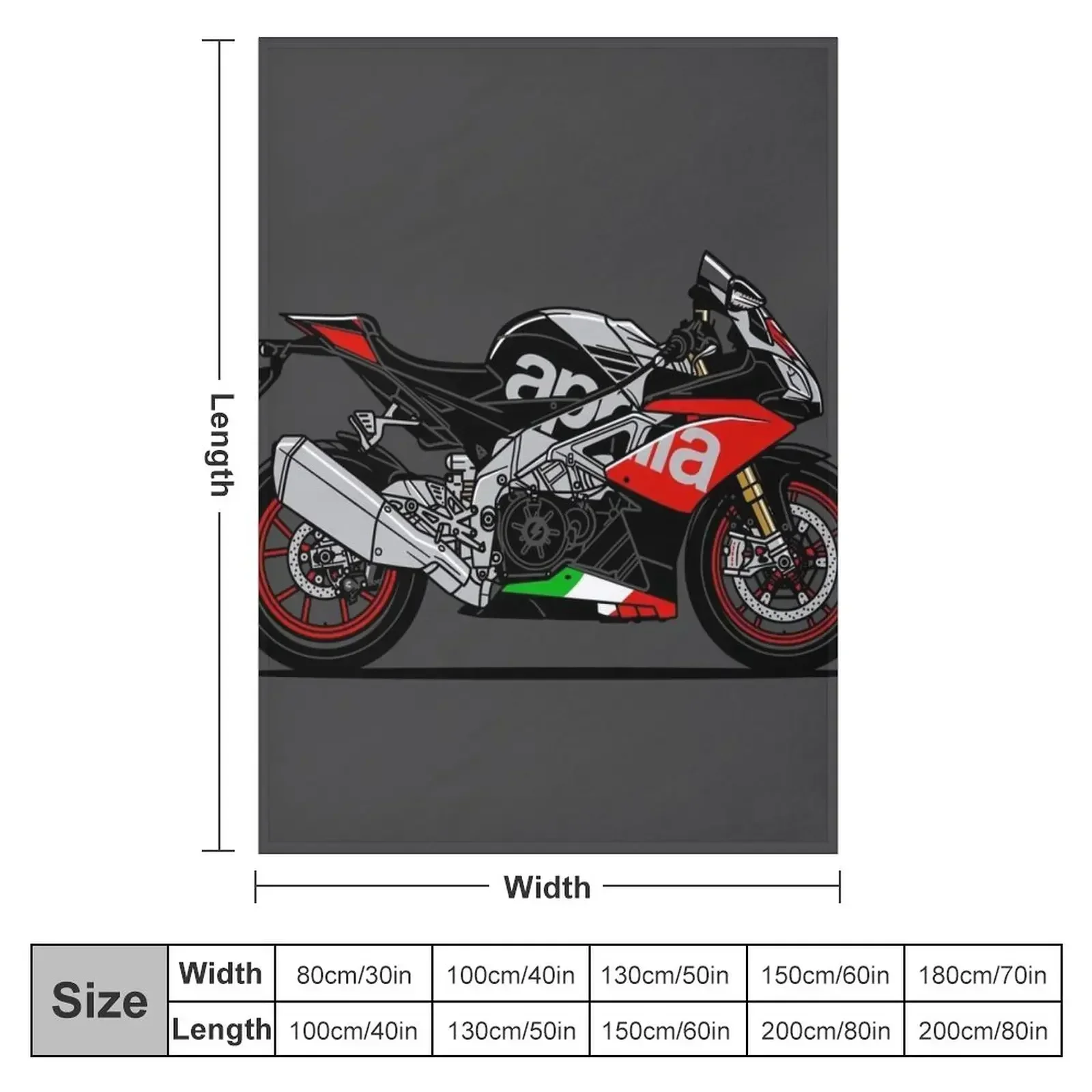 RSV4 RF Super Sports Motorcycle Throw Blanket Polar Sofas Blankets