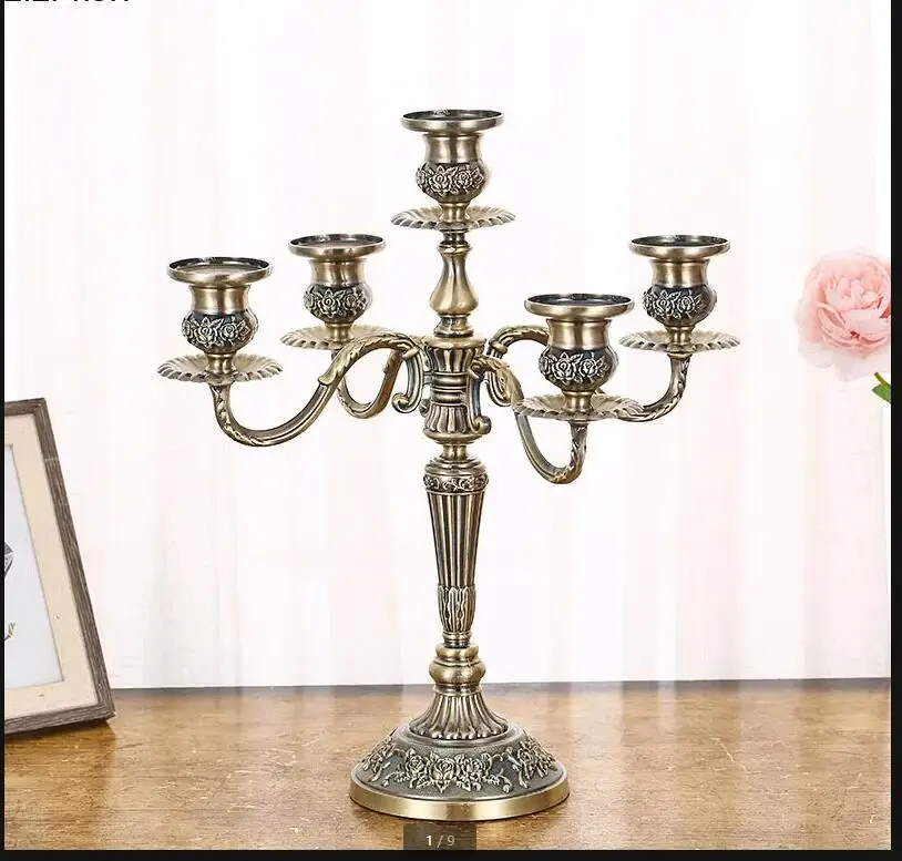 Metal Candlestick Candlelight Dinner Props Candle Holder Ornaments Wedding Decoration Accessories