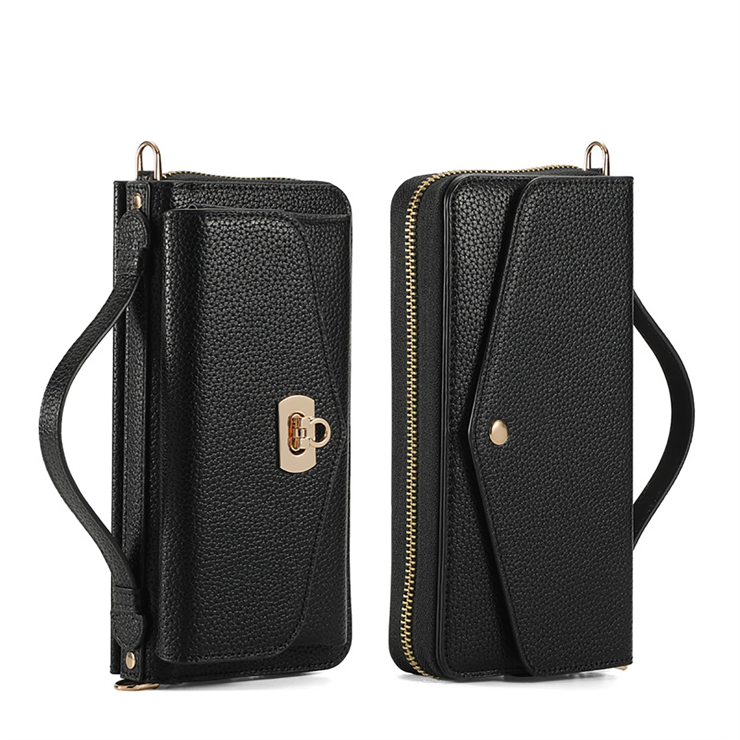 

Crossbody Wallet Case for iPhone 15 Pro Max/15 Pro/15 Plus/15, Compatible with magnetic RFID Blocking Durable Leather magnetic