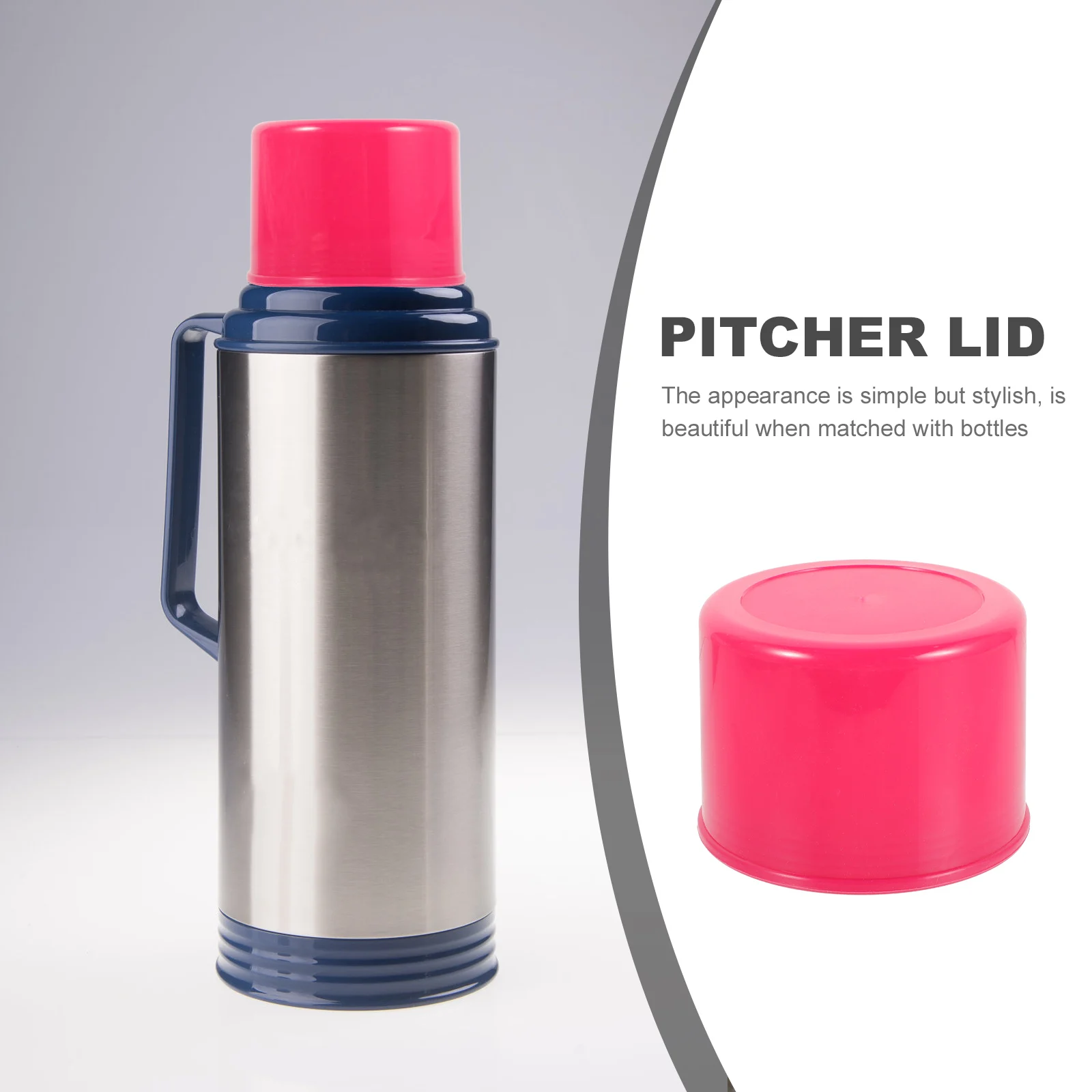 

Cap Dust proof Insulation Travel Kettle Lid Pitcher Accessory Water Bottle Cover Easy Clean Plastic Red Color