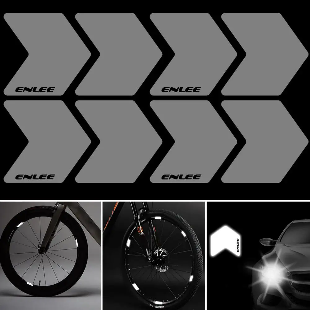 Lightweight Bicycle Reflective Stickers Durable Safety Alert Stylish MTB Bike Wheel Reflector Sticker Bicycle Strips