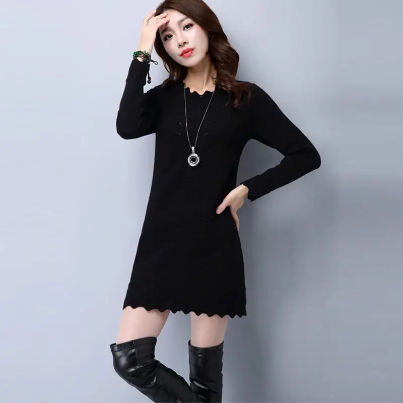 

Autumn Winter New Slim Solid All-match Sweaters Long Sleeve Simplicity Knitting Vintage Pullovers Fashion Elegant Women Clothing