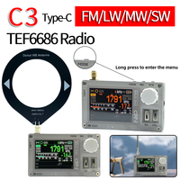 C3 TEF6686 FM/LW/MW/SW Full Band Radio with LCD Display Pocket Radio Rechargeable Gifts for Seniors Elderly