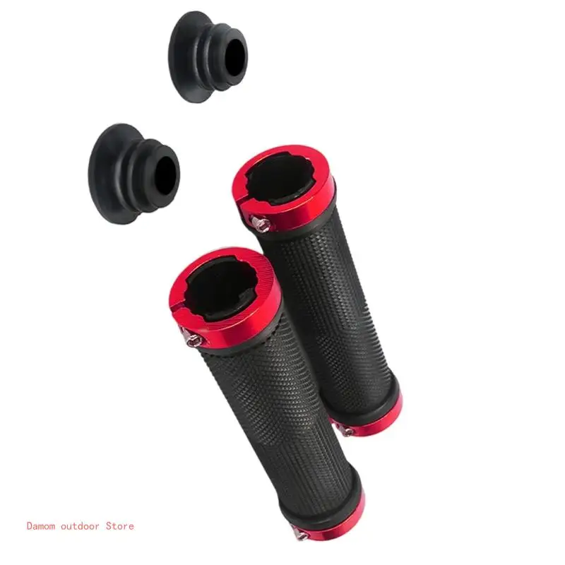 Mountain Bike Handlebar Grips Cycling Handlebar Sleeve Nonslip Bilateral Locks Cycling Handle Grips Easily to Install