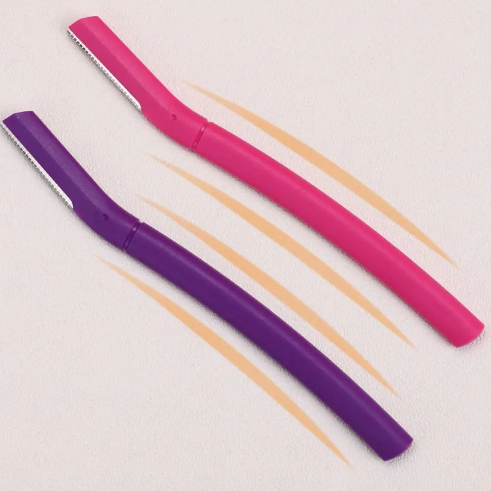 Rasoio per sopracciglia portatile Macro con manico dritto Rasoio per sopracciglia antiscivolo durevole Rasoio per sopracciglia multifunzione multiuso Ragazza