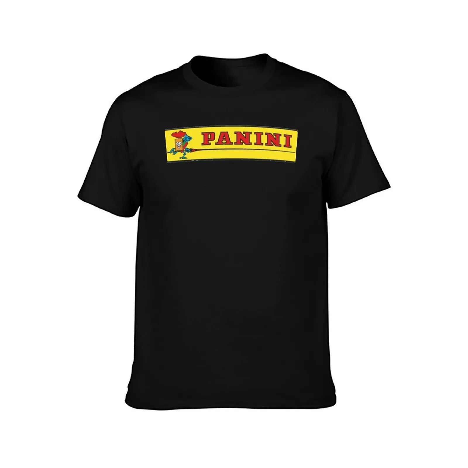 Panini Logo T-Shirt, Summer Casual Cotton Tee, Oversized Streetwear Tops, Vintage Graphic Print, Loose Fit Short Sleeve