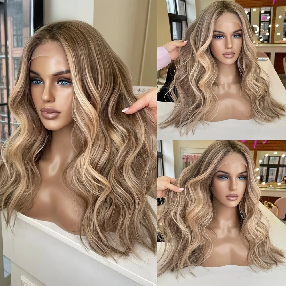 

Бесклеевые 26 дюймов, плотность 180, мелирование блондинки, объемная волна 5x5, шелковая основа, еврейский парик из человеческих волос, HD кружевные европейские волосы, предварительно выщипанные