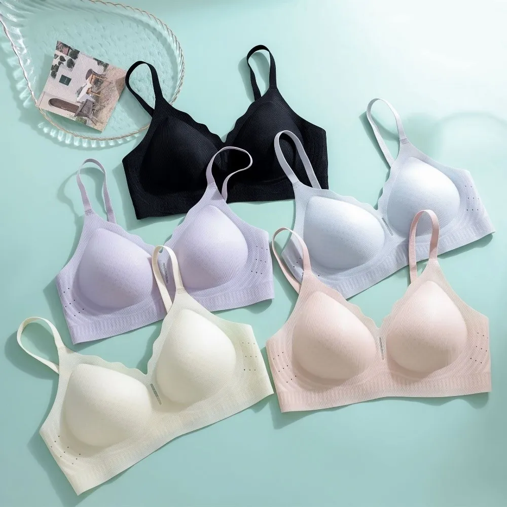 Traceless Jelly Nahtloser BH, stoßfest, Anti-Durchhängen, Büstenhalter für Damen, einfarbig, Dessous, Push-Up-Unterwäsche, Laufen