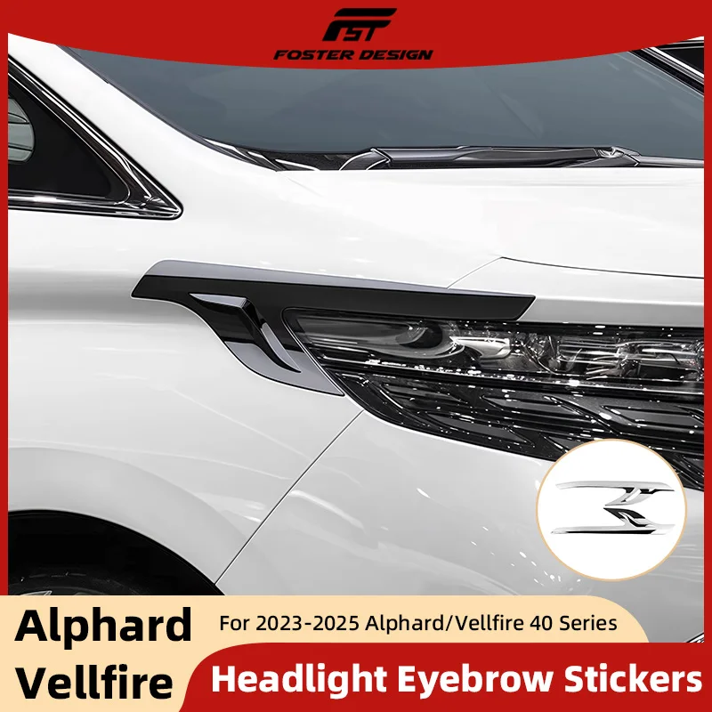 

Наклейки на переднюю фару для бровей для Alphard Vellfire 40, чехлы на фары, аксессуары для украшения