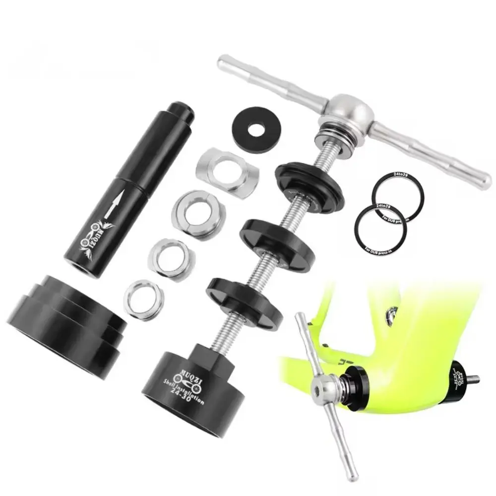 Aluminum Alloy Bottom Bracket Install and Removal Tool Reusable Portable Bicycle Repair Tools Stainless Steel Bearing Remover