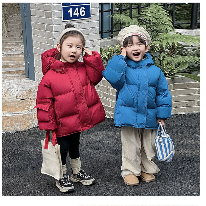 

Children's down Jacket Winter Warm Boys and Girls down Jacket in Small Children Baby Boys and Girls Thickened Warm down Jacket