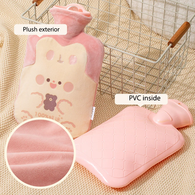 Cute Large Warmer Hot Water Bag for Period Pain Stuffed Menstrual Colic Heater Plush Hand Warmer Seed Guatero Bottle