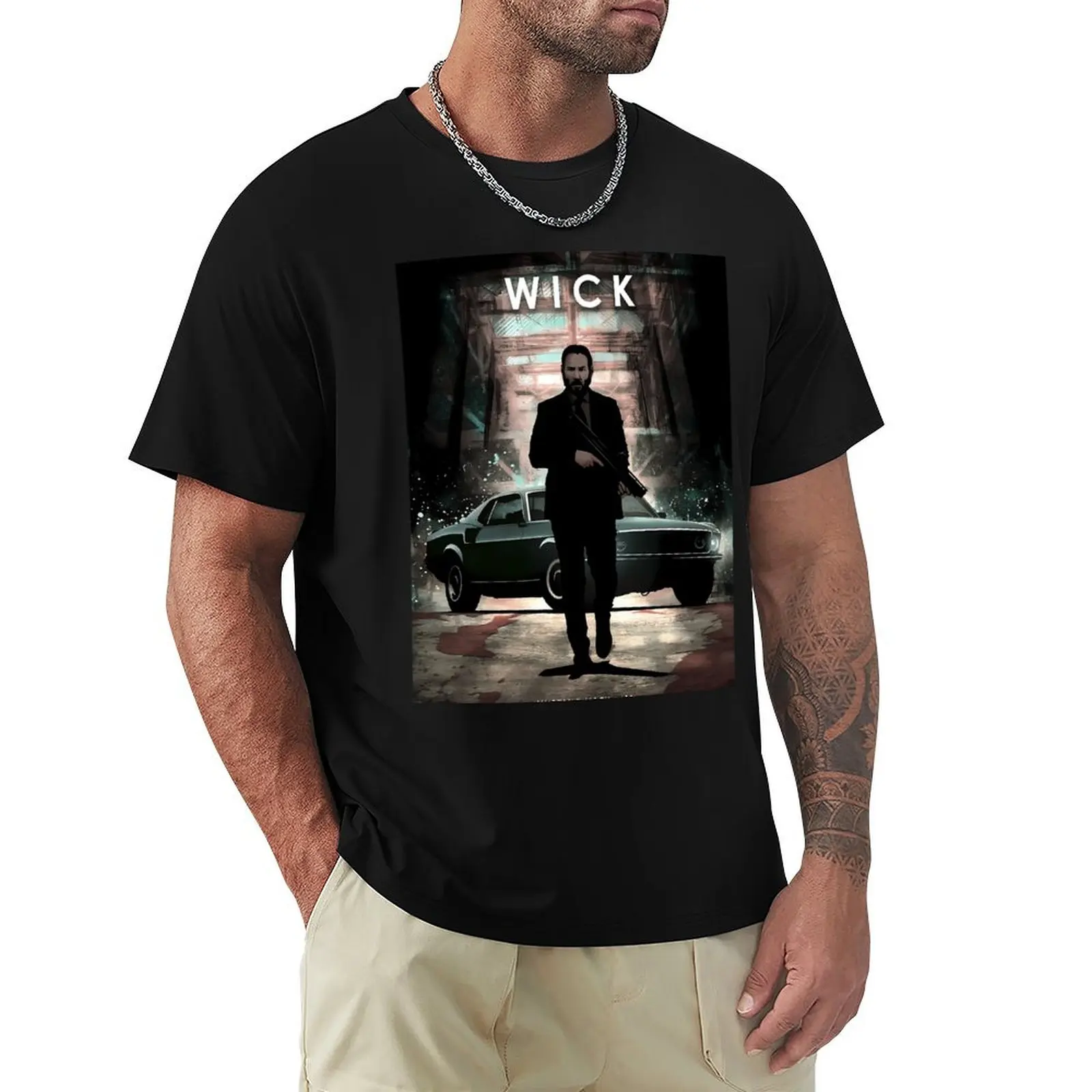 John Wick T-Shirt Big and Tall Solid Color T-Shirt