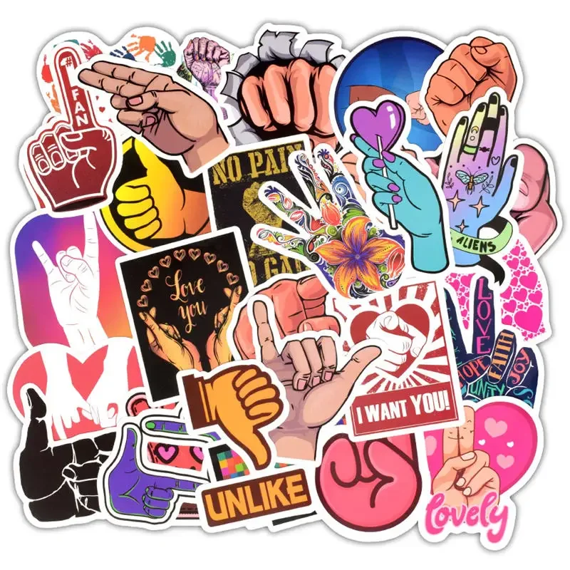 50Pcs Colorful Inspirational Quotes Stickers Vinyl  Hand Sign Decals Waterproof Laptop Skin Stickers for Mabook/Xiaomi/HP/Lenovo