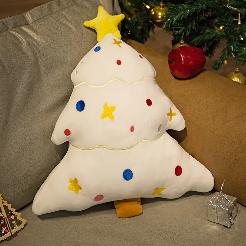 Árvore de natal brinquedos de pelúcia almofada estrela árvore de natal santa bonecas noel navidad casa travesseiro ornamento feliz natal decorações