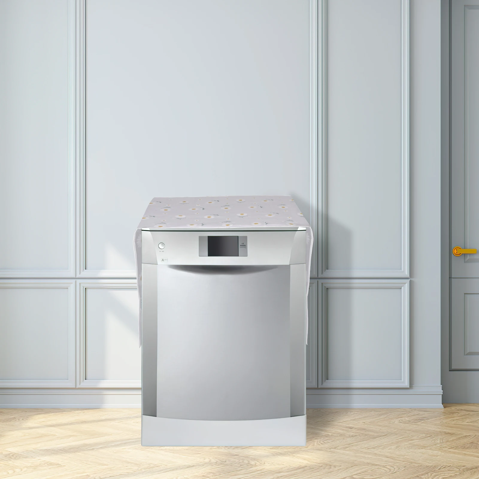 

Dustproof Fabric Cover 54x130cm Refrigerator Fridge Washing Machine Oven Top Appliance Dustproof Cover with Roll-Up Storage