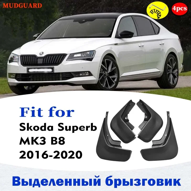 

2016 2017 2018 2019 2020 FOR Skoda Superb MK3 B8 Mudguard Fender Mud Flaps Guards Splash Mudflaps Car Accessories 4pcs