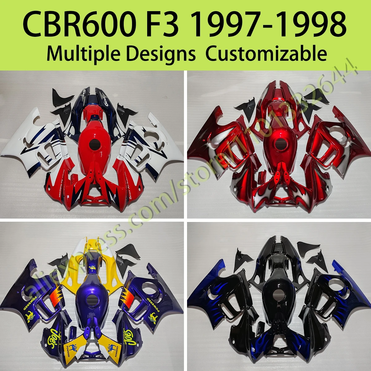 

Injection Fairing Kit for Honda CBR600 F3 1997 1998 Aftermarket Motorcycle Body Parts Full Set Fairings CBR 600F3 97 98