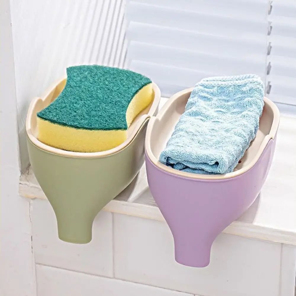 Creative Double Layer Soap Box Waterproof Self Draining Drain Soap Dish Cute Elephant Anti-slip Soap Holder Bathroom Accessories