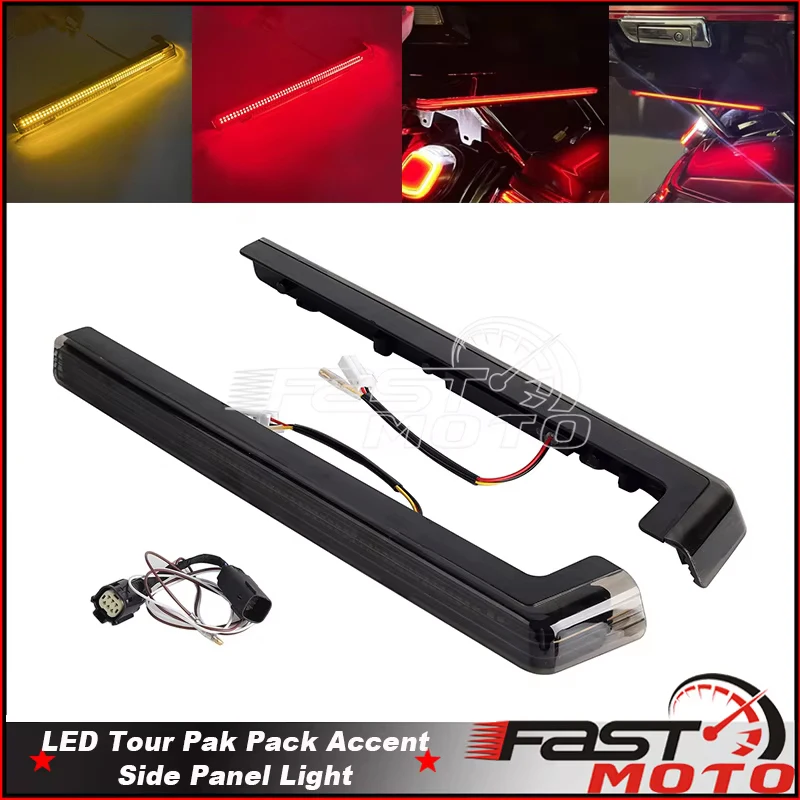 

Smoke LED Tail Light Tour Pak Taillights Saddlebag Side Marker Light Saddle Bag Lights For Harley Touring 06-20 Trike Road King