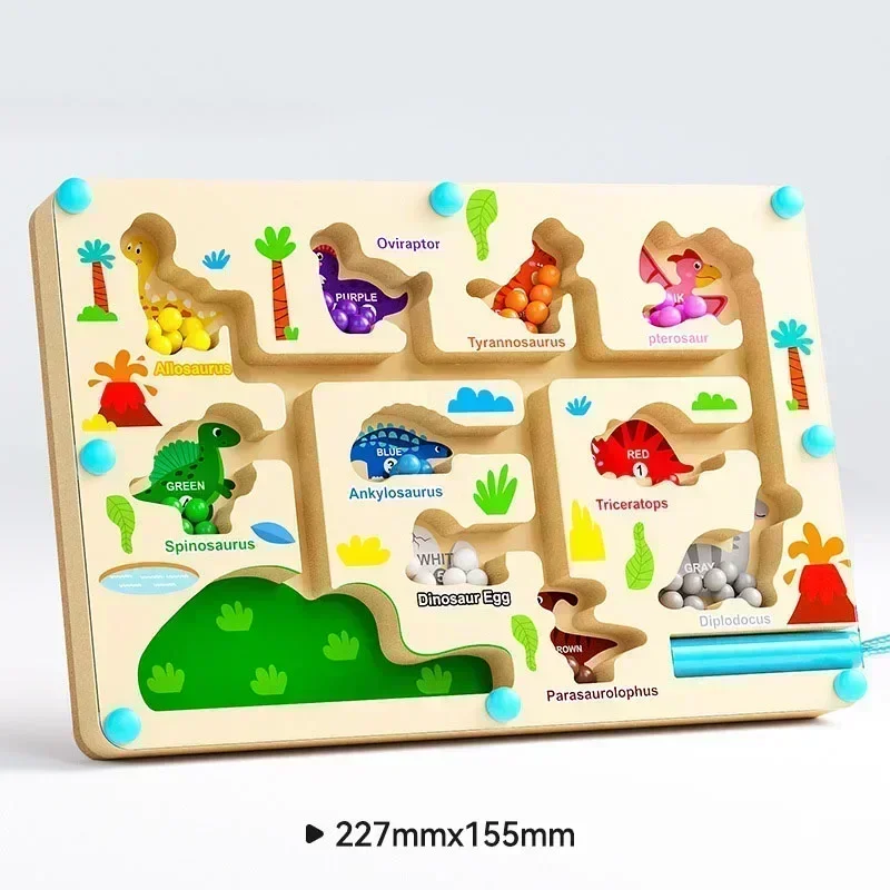 Puzzelbord voor vroeg onderwijs Magnetisch doolhofbord Kleursorteerspel Tellen Speelgoed Houten magneetpuzzels Educatief speelgoed Cadeau