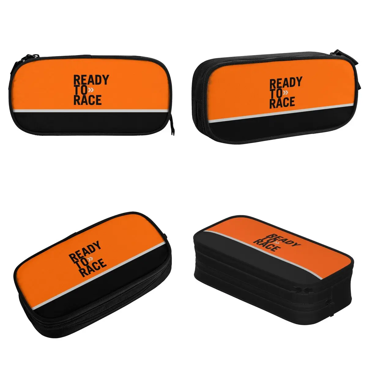 Ready To Race Enduro Cross Motocross Pencil Case Pencilcases Pen Box for Student Large Storage Bags Students  Zipper Stationery