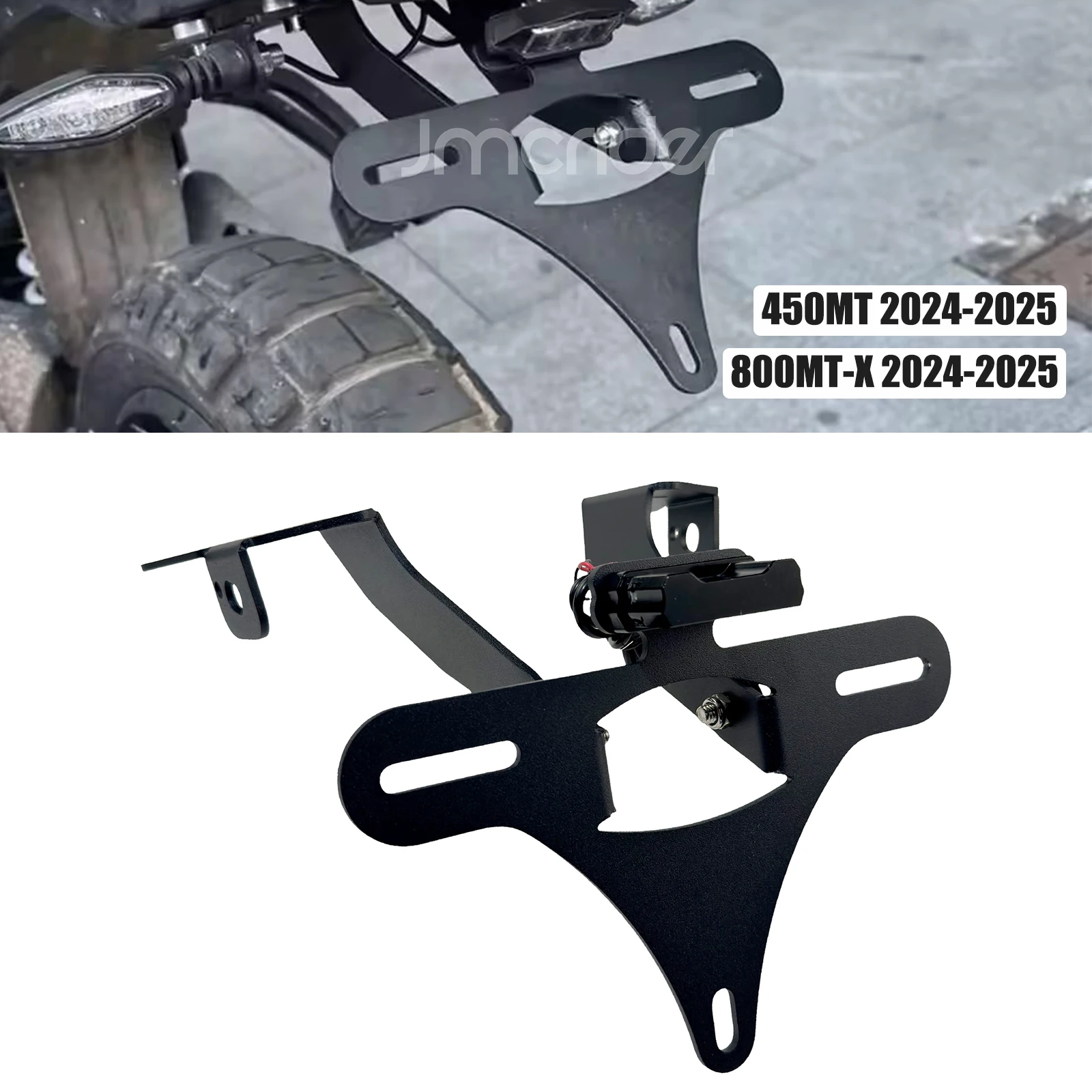 Motorcycles License Plate Holder Fender Eliminator Tail Frame LED Light For CFMOTO 450MT IBEX 450 MT 800 MTX Explore 2024-2025