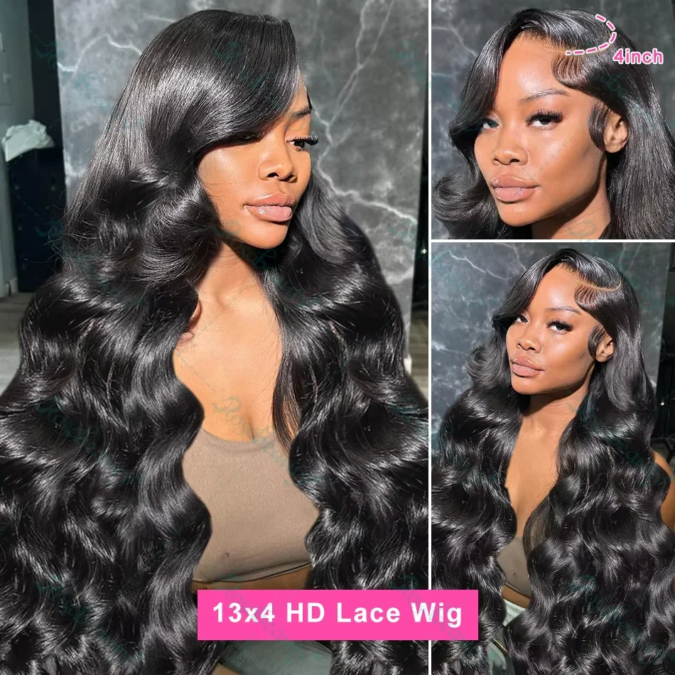 30 32 Inch 13x6 HD Body Wave Menselijk Haar Pruiken Braziliaanse 250% 13x7 Body Wave Transparant Kant Frontale Pruik Water Wave Pruik Voor Vrouwen