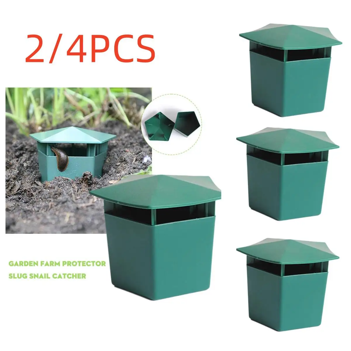 2/4PCS Beer Snail Traps Eco-Friendly To Catch Slugs Snails Catcher Garden Snail Tools Snail Traps Safe For Kids And Pets