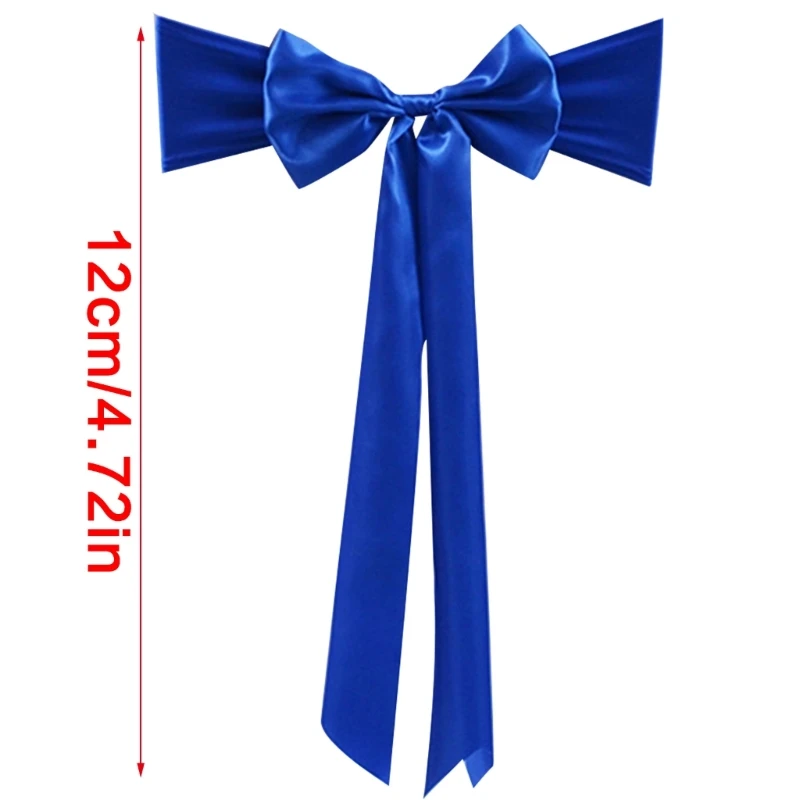 N0HB Chair Ribbon for Chair Cover for Wedding Chair Back Decors Chair Sashes 1/6PCS