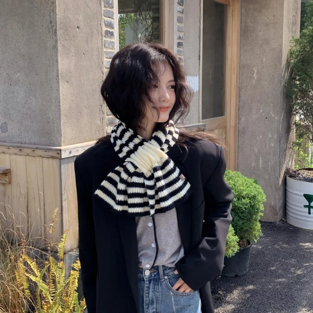 hot sale Knitted Cross Scarf Warm Thicken Neckerchief Wrap Elegant Shawl Outdoor Sports