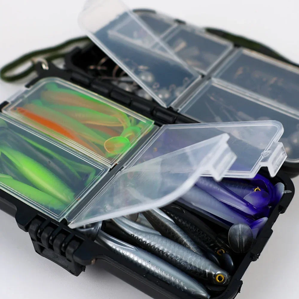 JSFUN 75pcs Silicone Lure Set - Fishing Hook Jig review and price