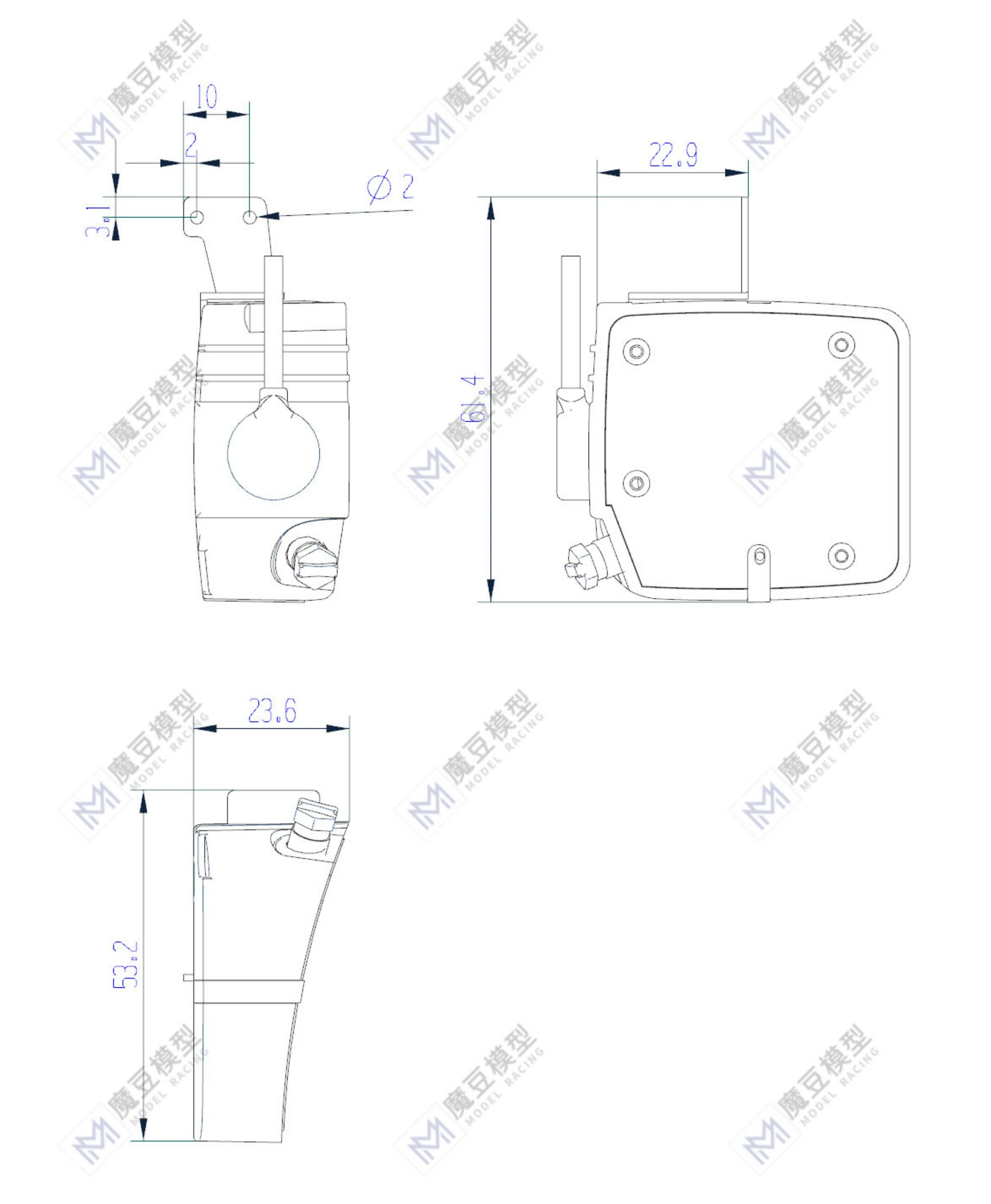 Plastik-Ureintank für 1/14 Tamiya RC LKW-Kipper für Scania 770S R470 R620 Benz Actros Iveco Volvo MAN LESU DIY-Teil – Detail 1