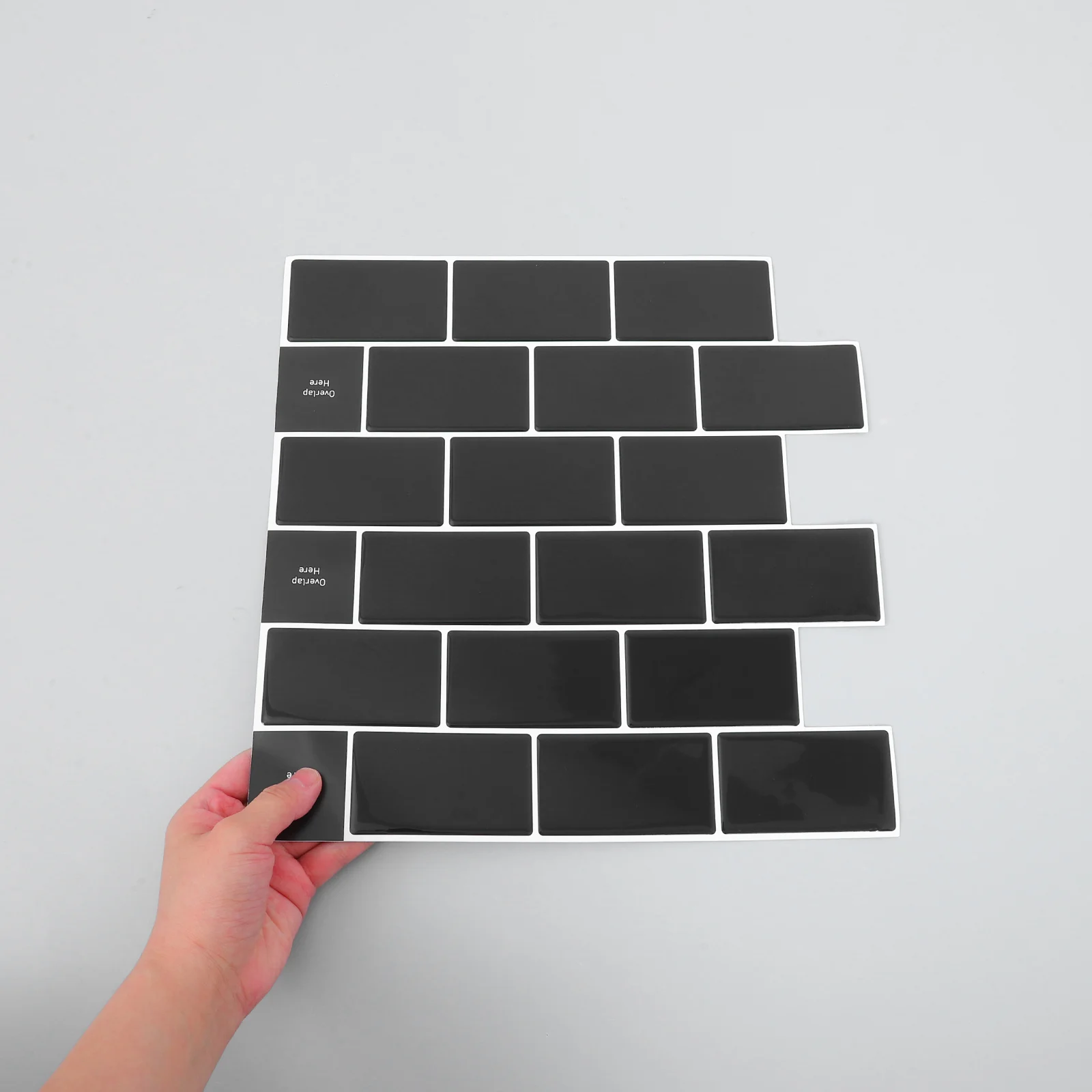 

10 Sheets Peel and Stick 3D Tile Wallpaper Self Adhesive Waterproof Oil Proof Wall Stickers for Kitchen Bathroom Use