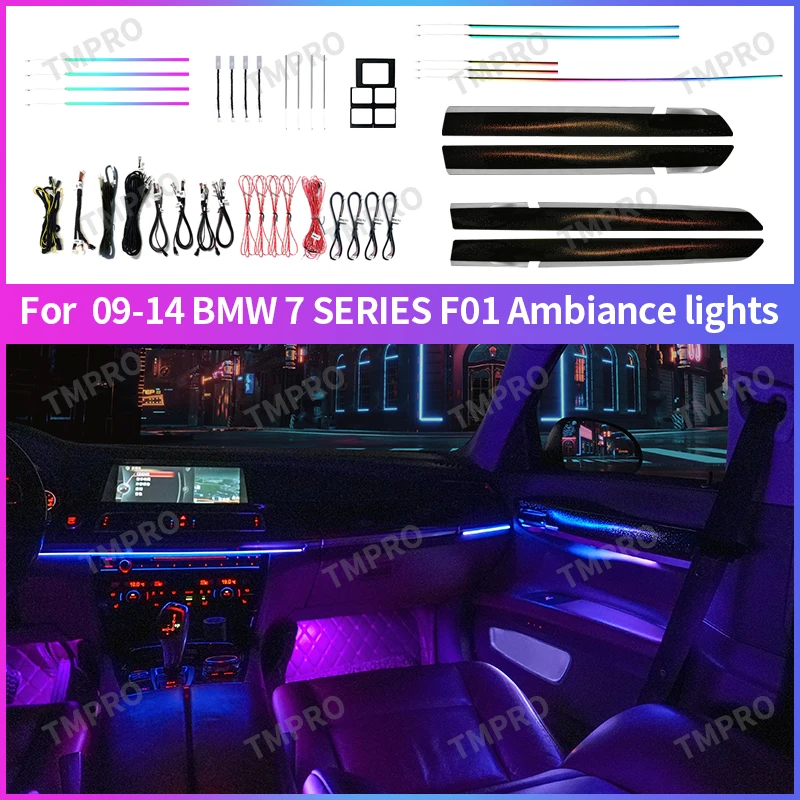 

Applicable for 2009-2014 For Bmw 7 Series F01 Ambient Lights Automotive Interior Decoration64 Colors LED Safety assistance