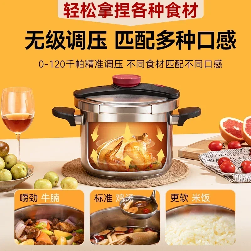 120kpa Pressure Cooker Multifunctional Pressure-Limited Explosion-proof Pressure Cooker Stainless Steel Kitchen Pressure Pot