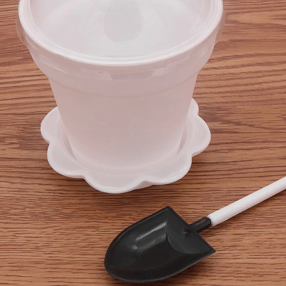 

20 PCS Pots for Plants Potted Cake Dessert Cups with Lid Personality White Lids
