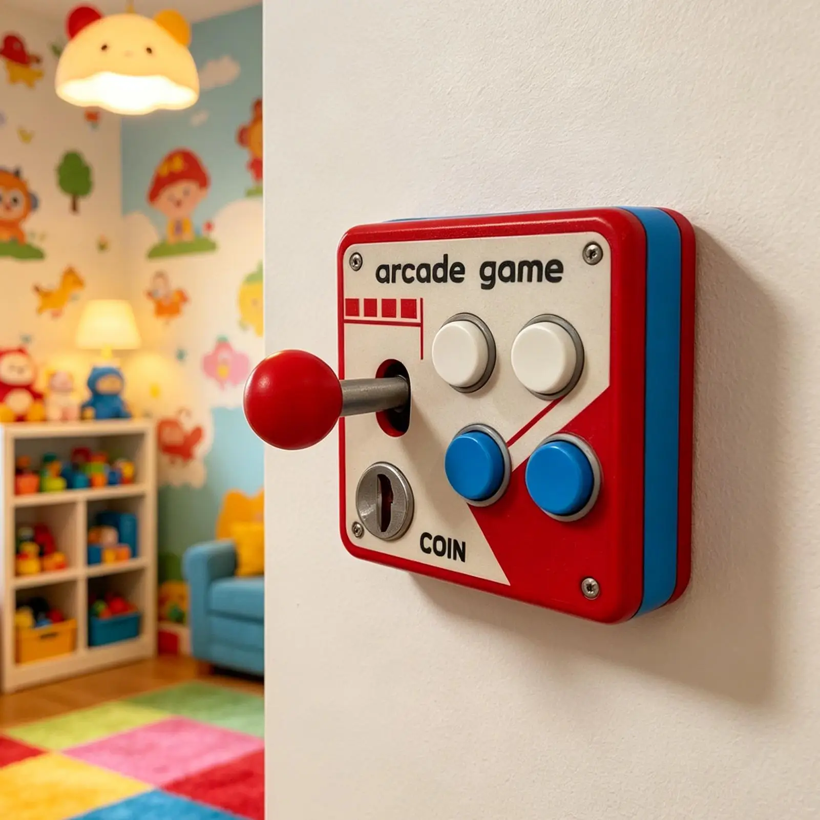 Creative Retro Arcade Game Light Switch Cover Retro Gamer Room Decoration Joystick Wall Switch Plate Home Decoration