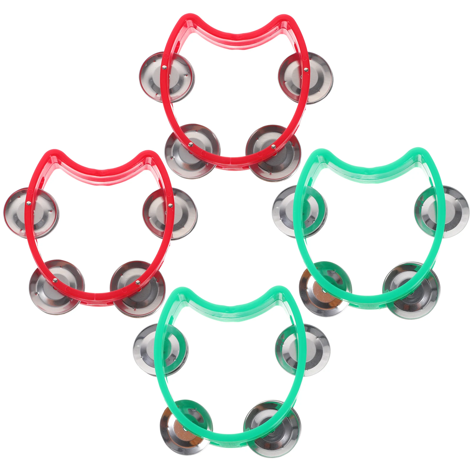 

4 Pcs Hand Bell Shaking Bells Tambourine Musical Percussion Instrument Children's Instruments Plastic Beginner