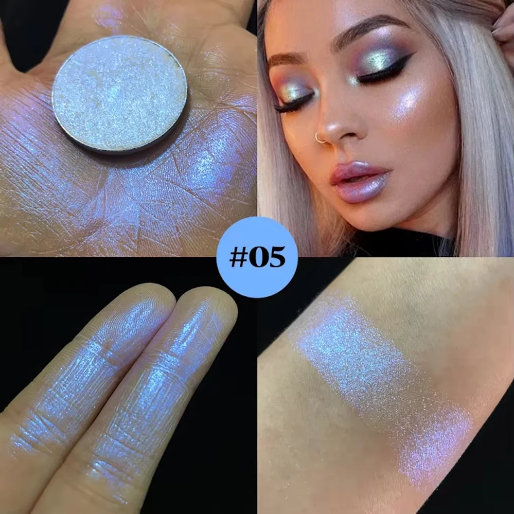 Monochrome Chameleon Highlight Glitter Powder Multi-use Eye Shadow Metallic 3D Nose Shadow Brightening Cheek Contour