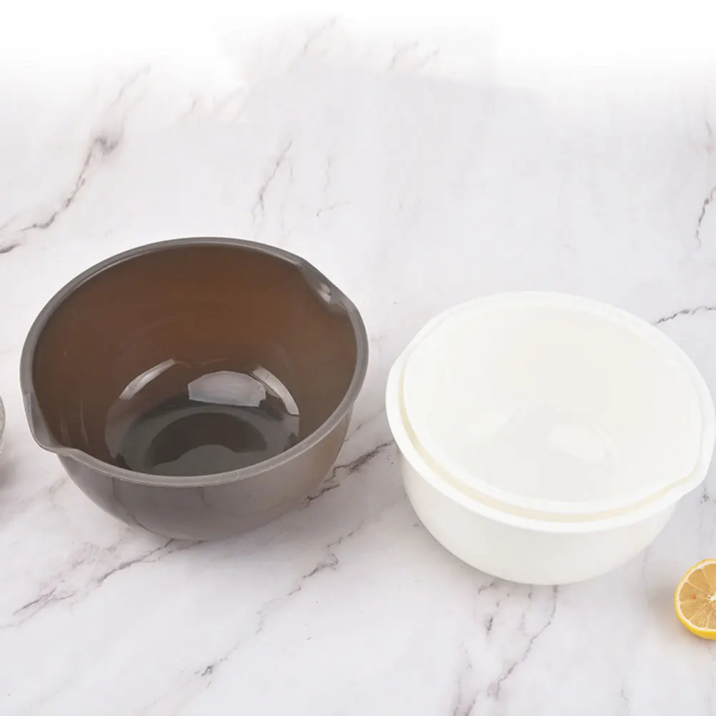 

3pcs Salad Bowl Lightweight Portable Premium Pp Material Kitchen Gadget For Fruit Vegetable Storage Multi-Function Serving Bowl